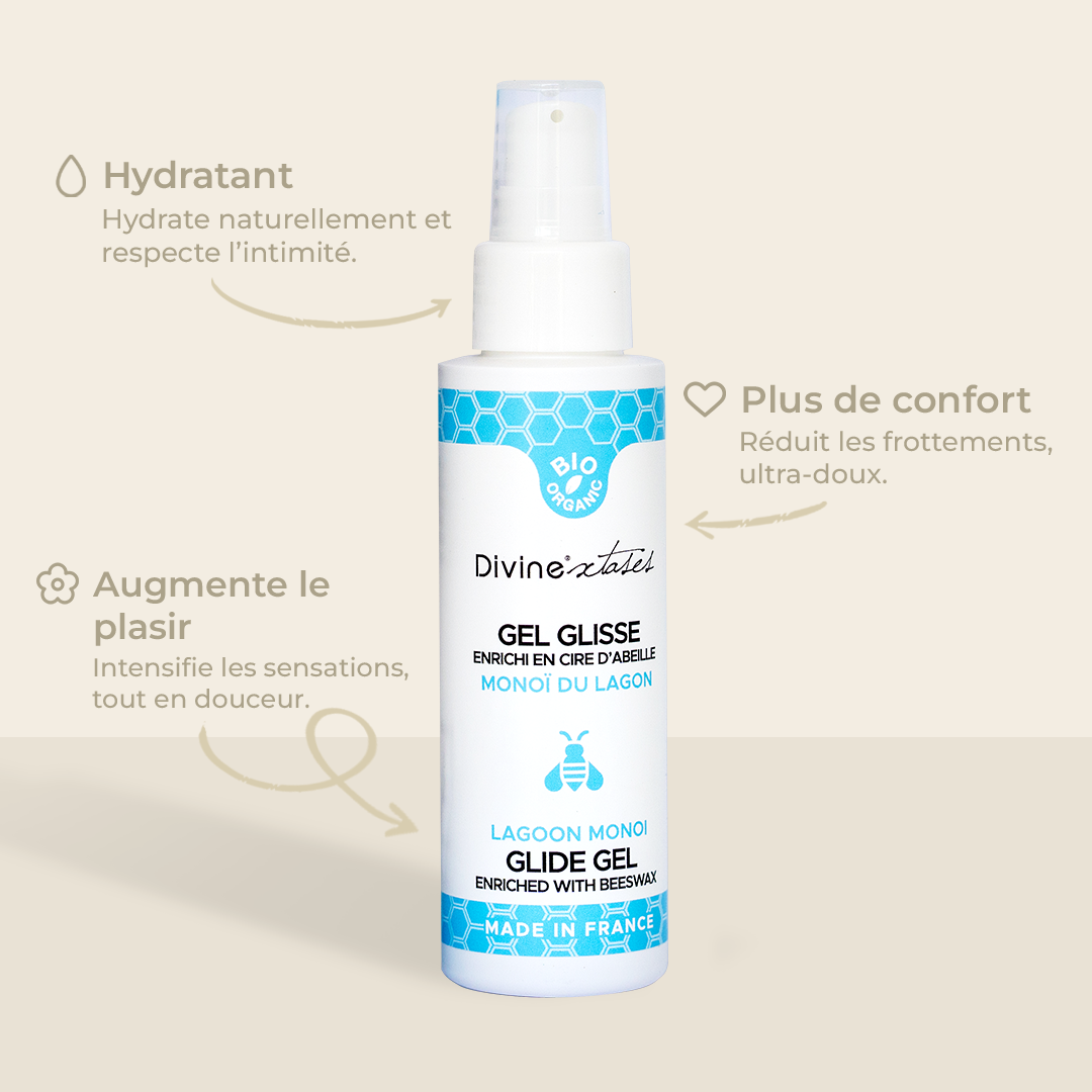 Lubrifiant Gel glisse Monoï Bio Divinextases