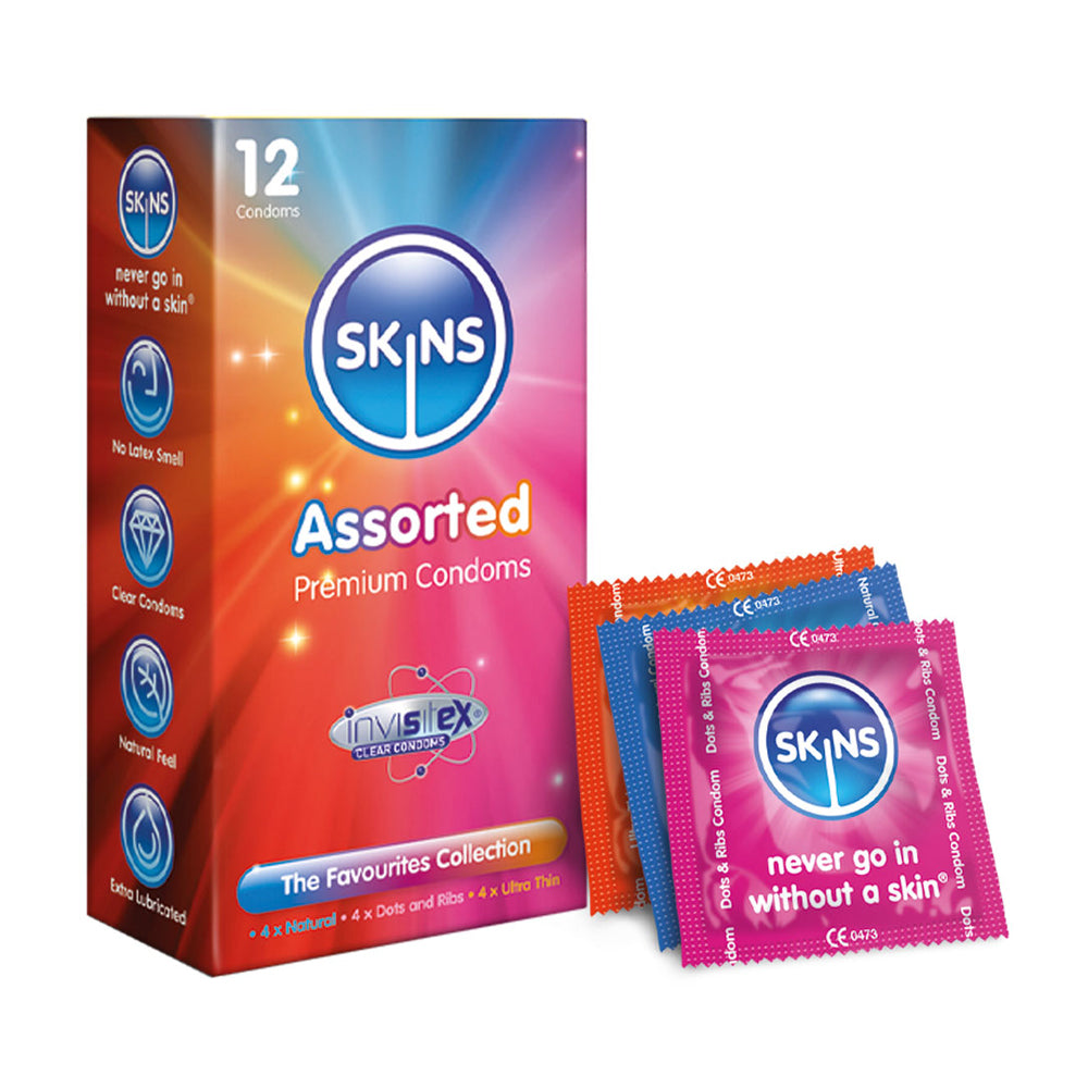 Préservatifs Skins x12 (divers modèles disponibles) - Mix