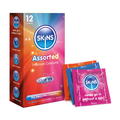 Préservatifs Skins x12 (divers modèles disponibles) - Mix
