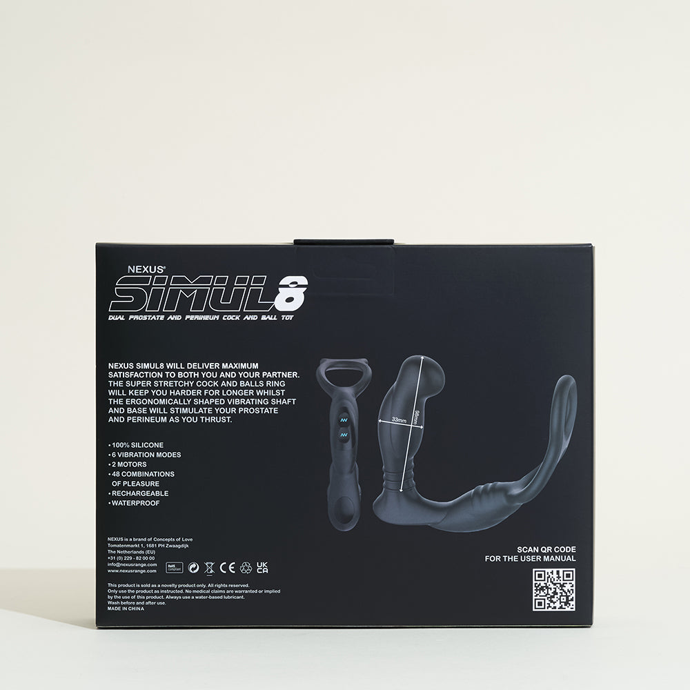 Stimulateur prostate et périnée SIMUL8 - Noir