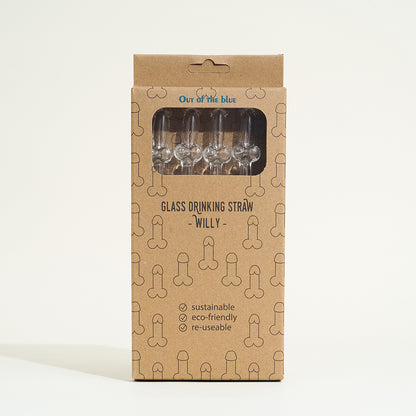 4 pailles zizi écologiques en verre