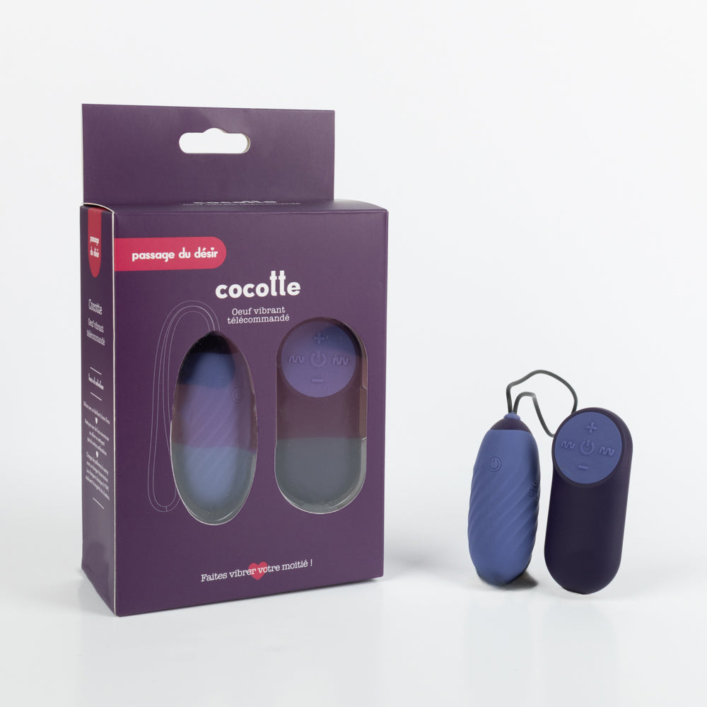 Cocotte - remote-controlled vibrating egg - Blue