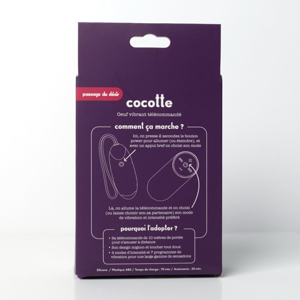 Cocotte - remote-controlled vibrating egg - Blue