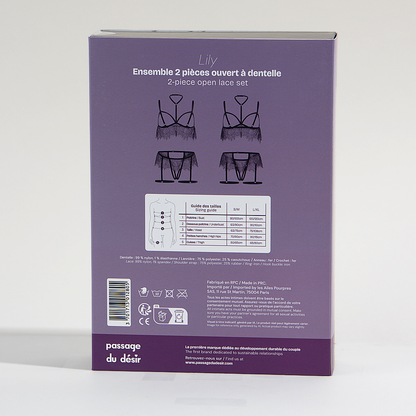 Offenes 2-teiliges Spitzen-Set Lily - Offenes 2-teiliges Spitzen-Set Lily