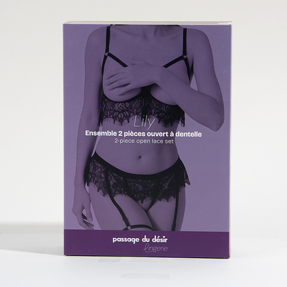 Offenes 2-teiliges Spitzen-Set Lily - Offenes 2-teiliges Spitzen-Set Lily