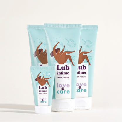 Pack natürliches Gleitmittel 3 x 100 ml + 25 ml gratis Love&Care
