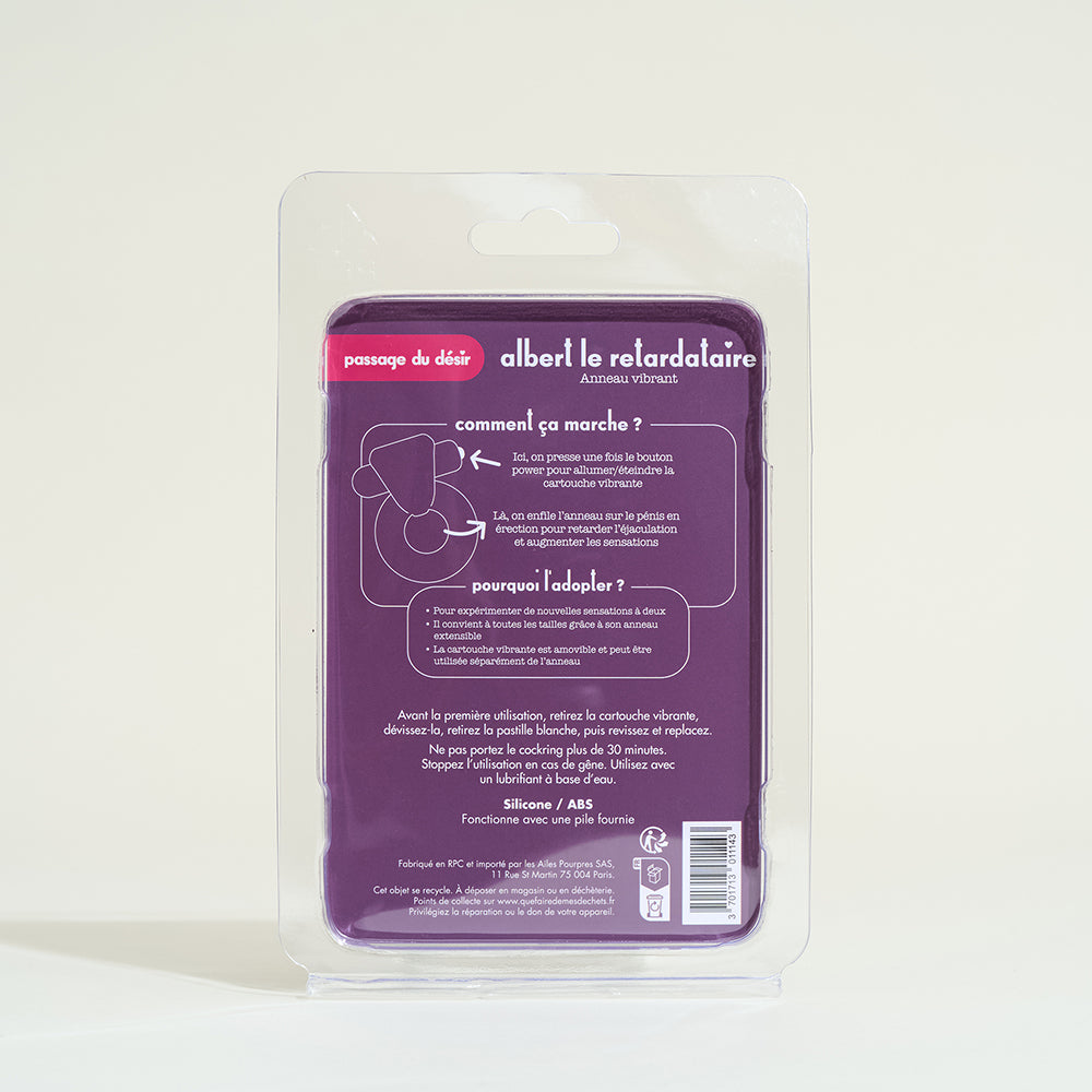 Cockring vibrant Albert le retardataire