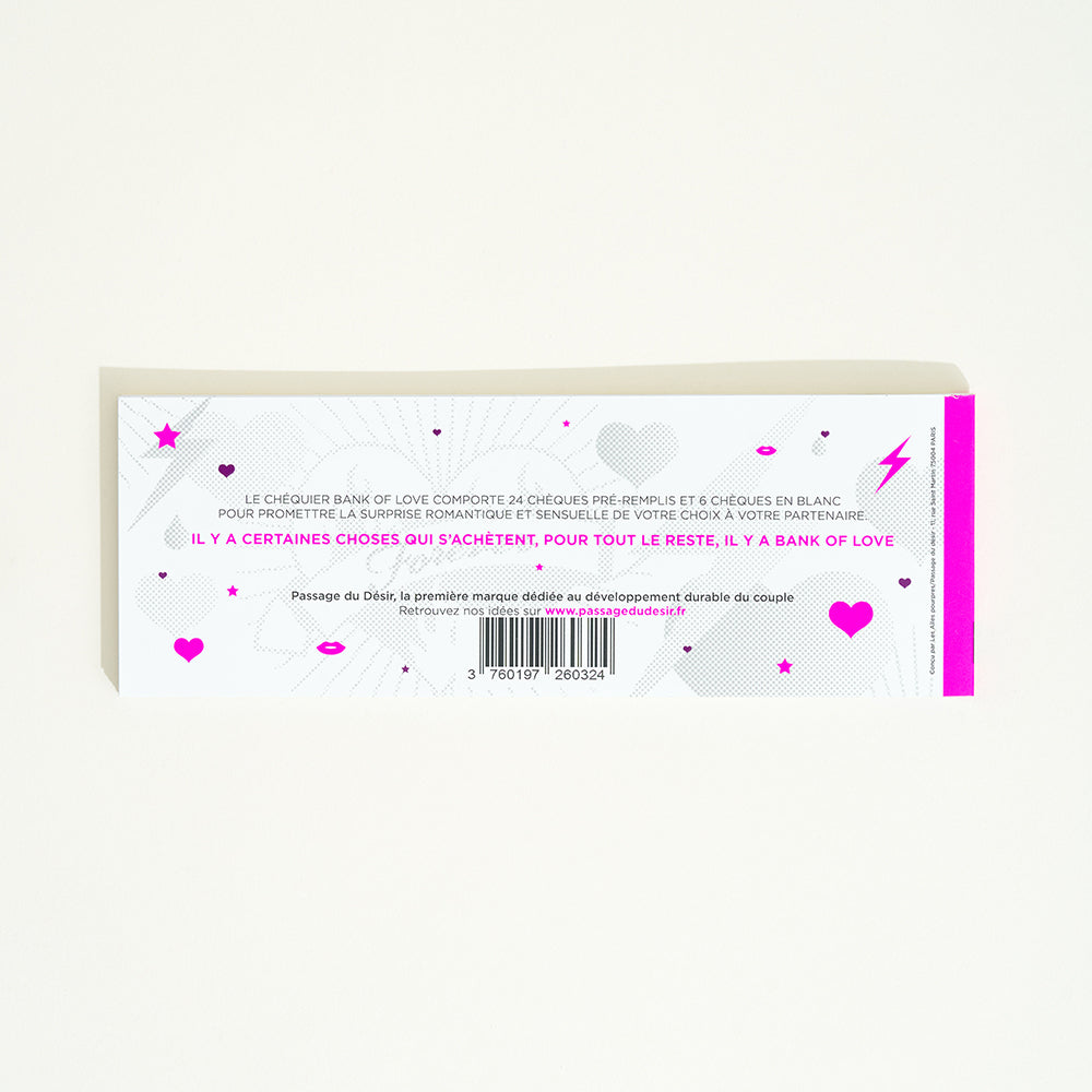 Bank of love checkbook Passage du Désir