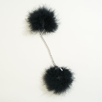 Maë feathered handcuffs Black Edition