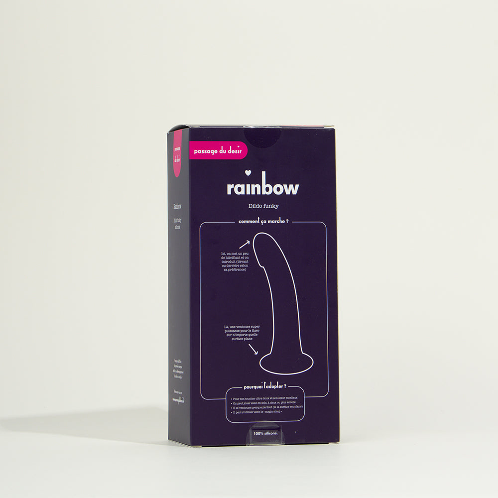 Funky suction cup dildo  - Rainbow
