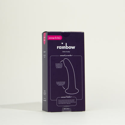 Funky suction cup dildo  - Rainbow