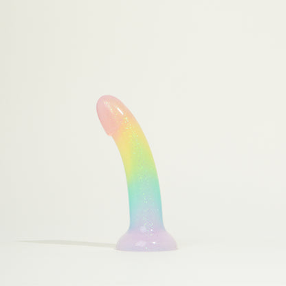 Funky suction cup dildo  - Rainbow
