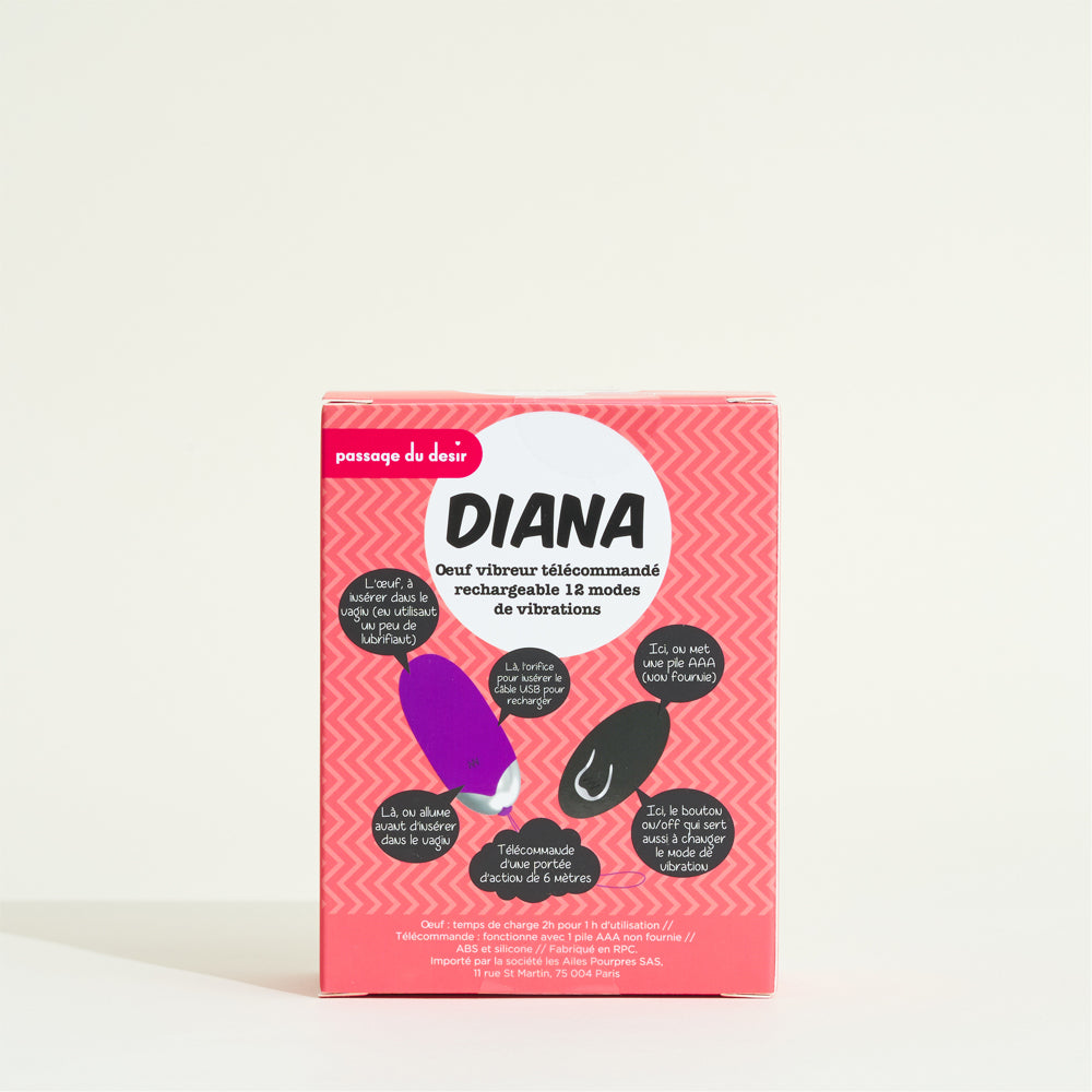 Oeuf vibrant télécommandé Diana
