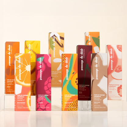 Huile de massage gourmande et chauffante - Huile de massage gourmande et chauffante