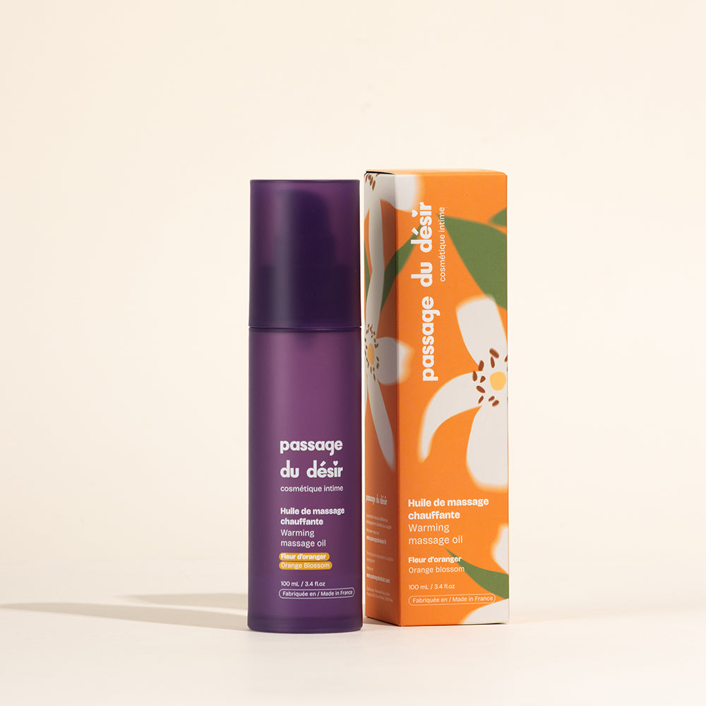 Huile de massage gourmande et chauffante - Fleur d'oranger