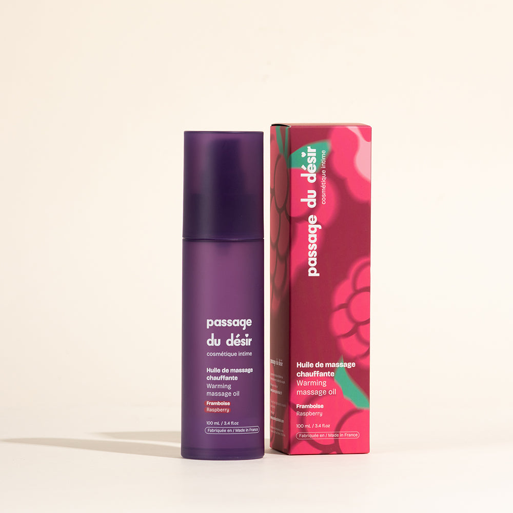 Huile de massage gourmande et chauffante - Framboise