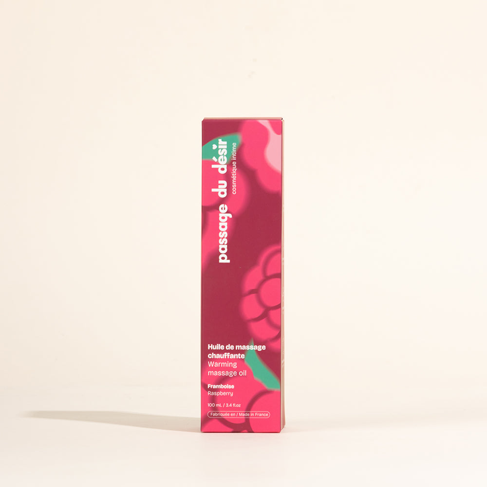 Huile de massage gourmande et chauffante - Framboise