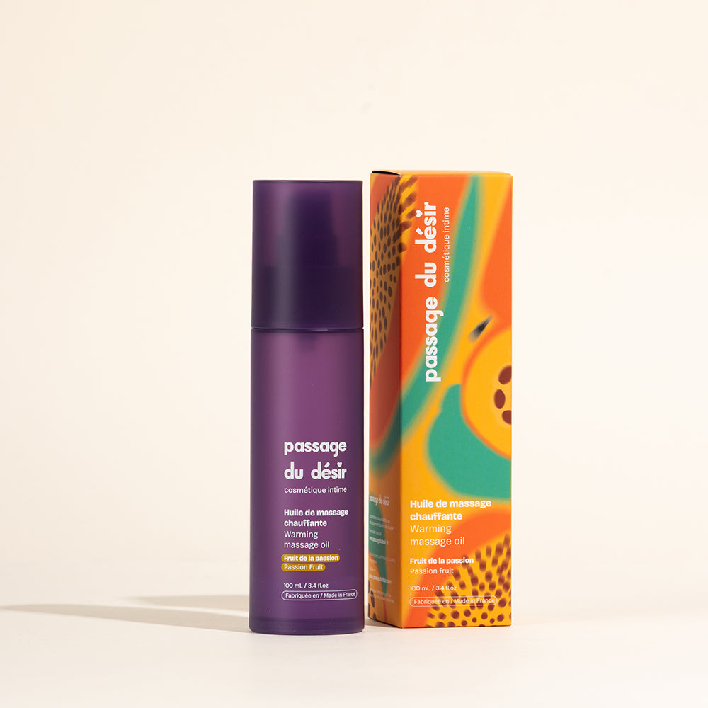 Huile de massage gourmande et chauffante - Fruit de la passion
