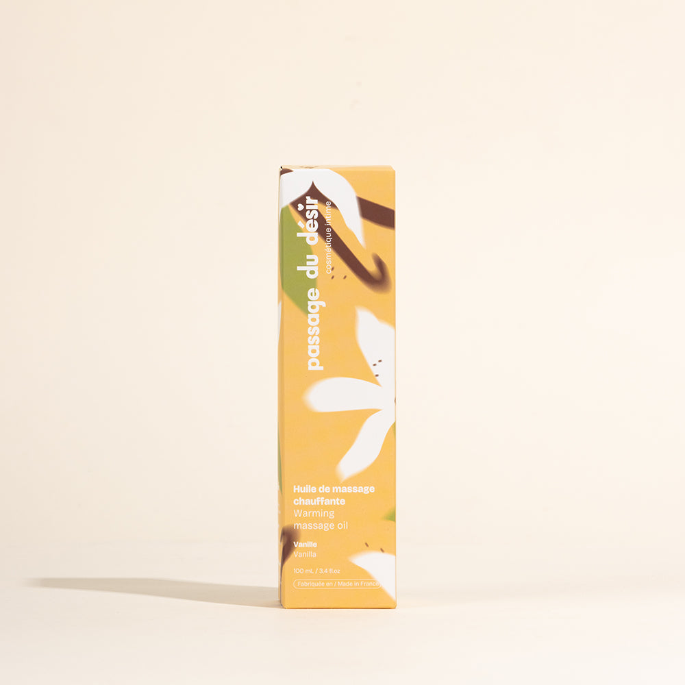 Huile de massage gourmande et chauffante - Vanille