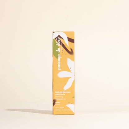 Huile de massage gourmande et chauffante - Vanille
