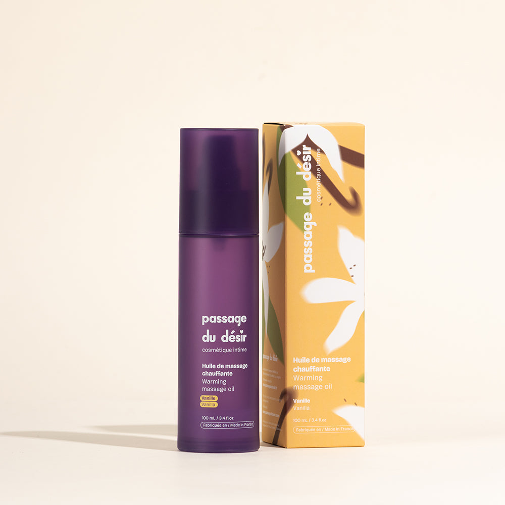 Huile de massage gourmande et chauffante - Vanille
