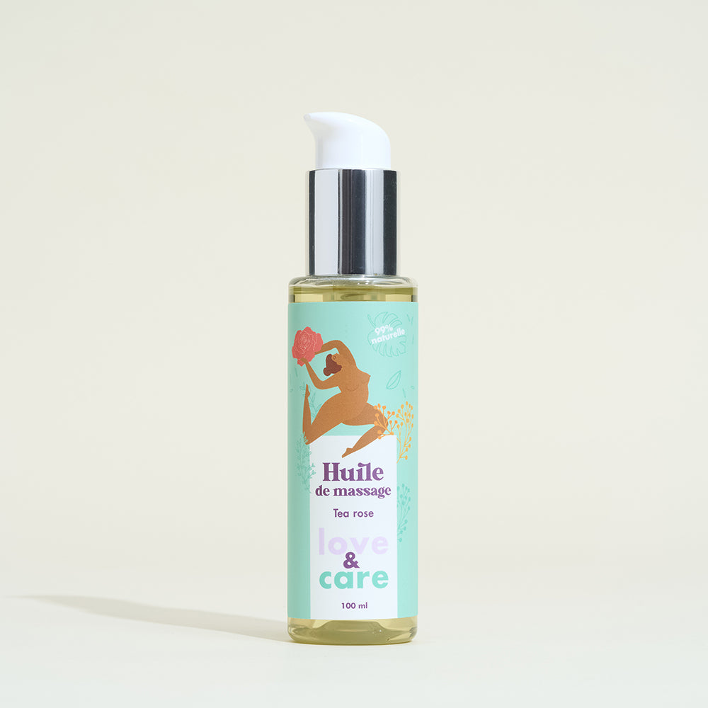 Huile de massage parfumée Love&Care - Tea Rose