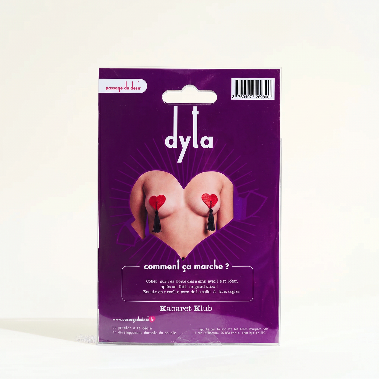 Dyta Nippies Herz mit Pailletten - Rot