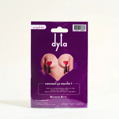 Dyta Nippies Herz mit Pailletten - Rot