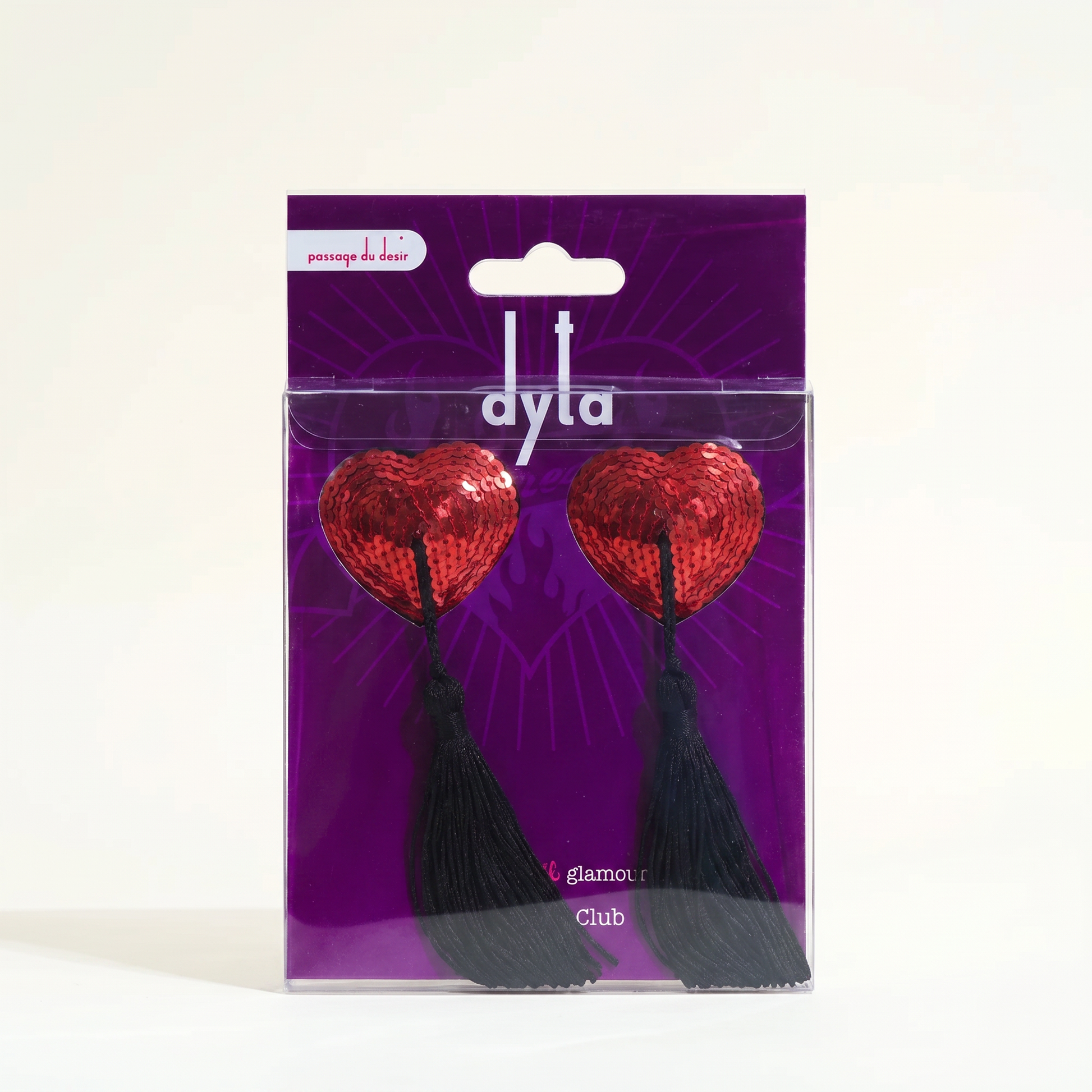 Dyta Nippies Herz mit Pailletten - Rot