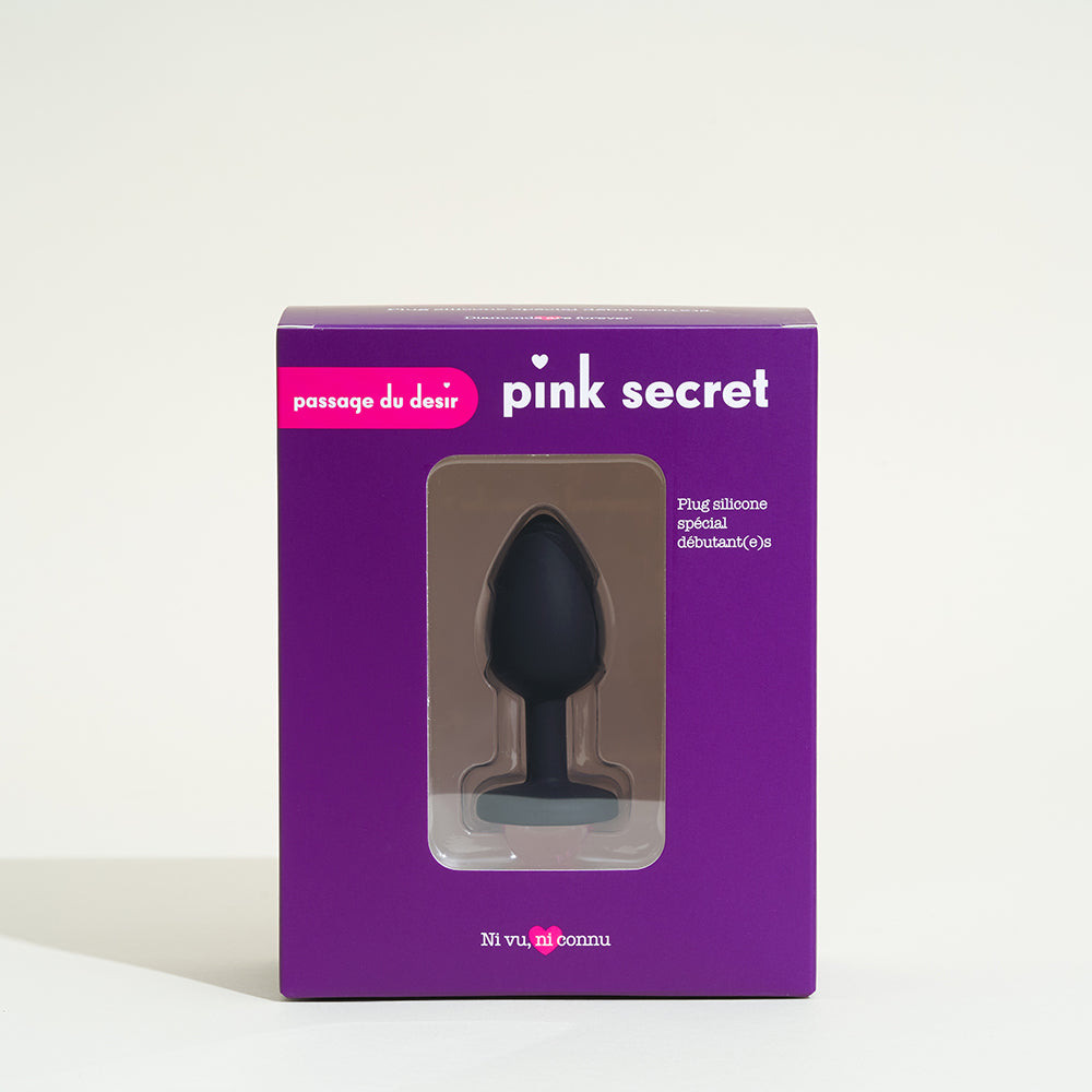 Plug with secret pink rhinestones