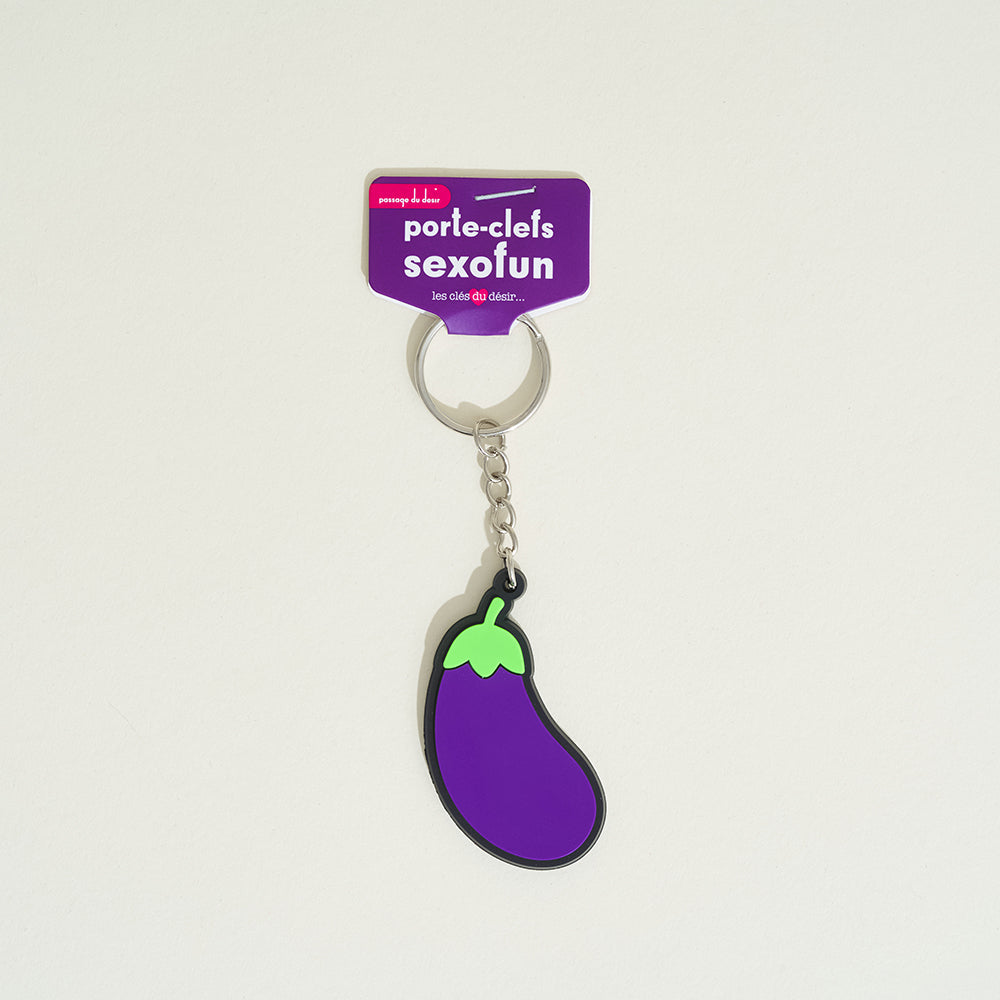 Sexofun emojis or clit keychain - Eggplant