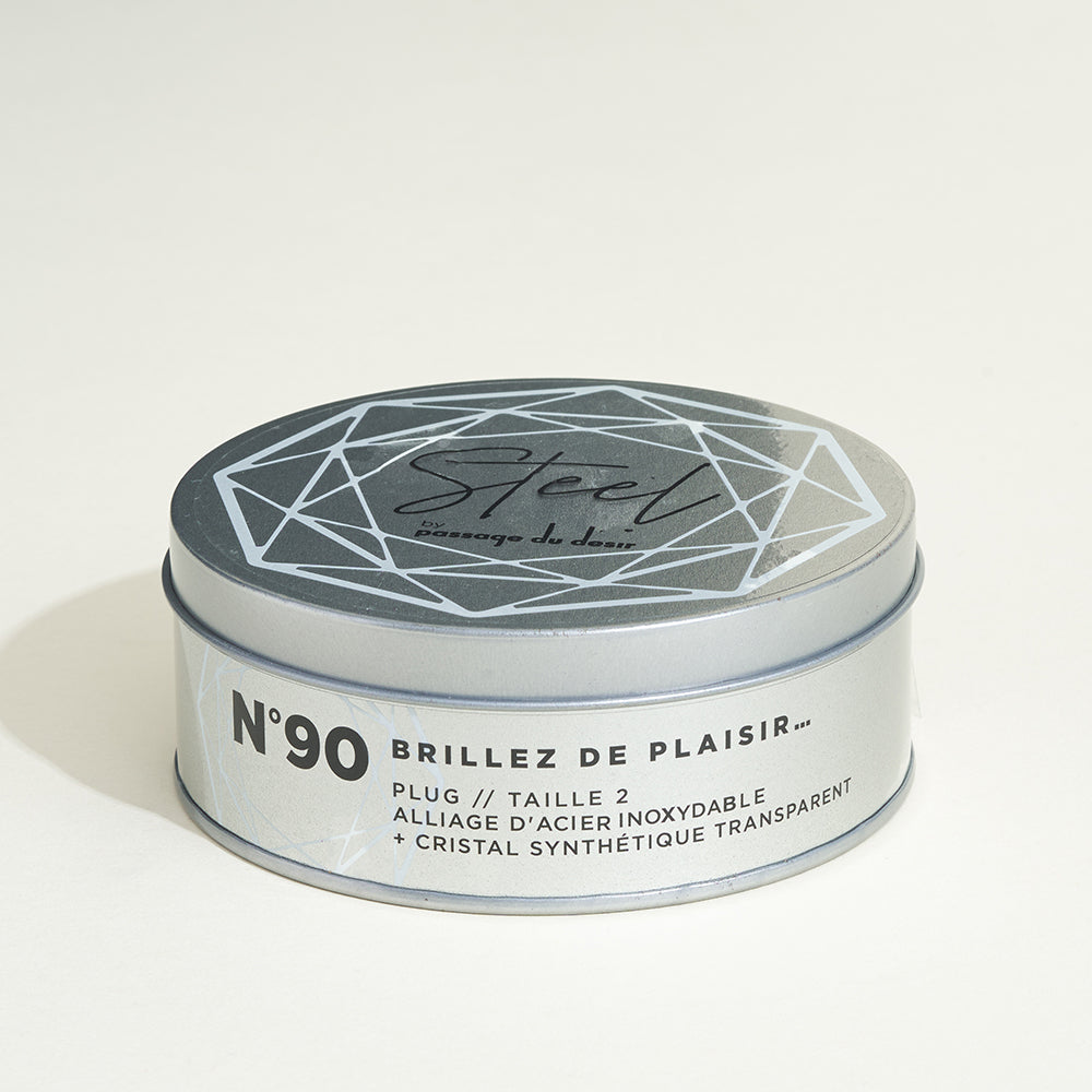 Metal Plug Steel Steel Cristal Transparent - M