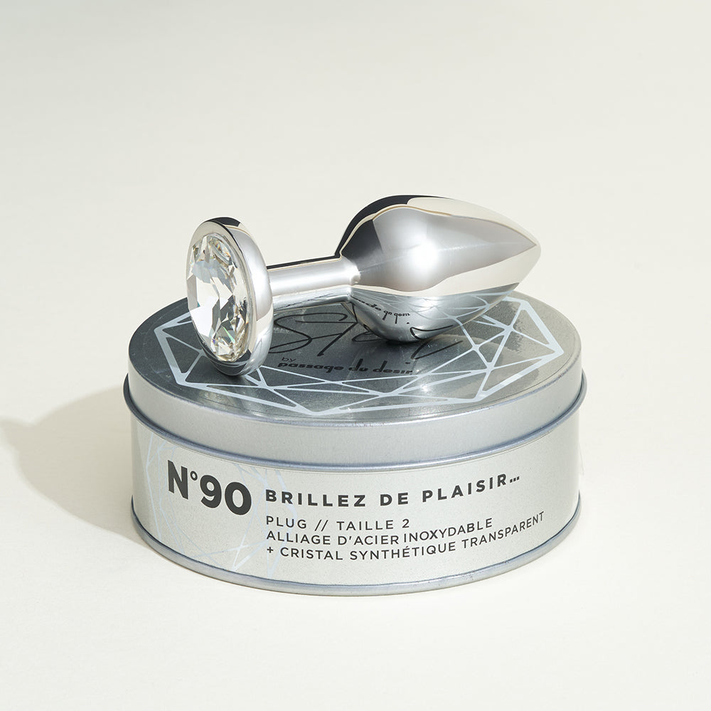 Metal Plug Steel Steel Cristal Transparent - M