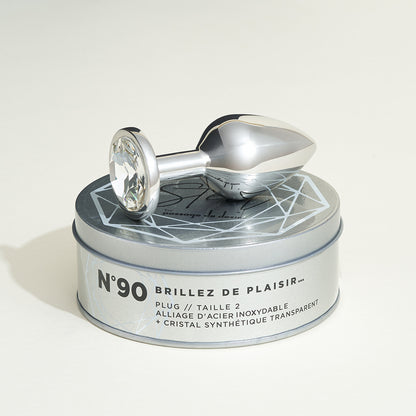 Metal Plug Steel Steel Cristal Transparent - M