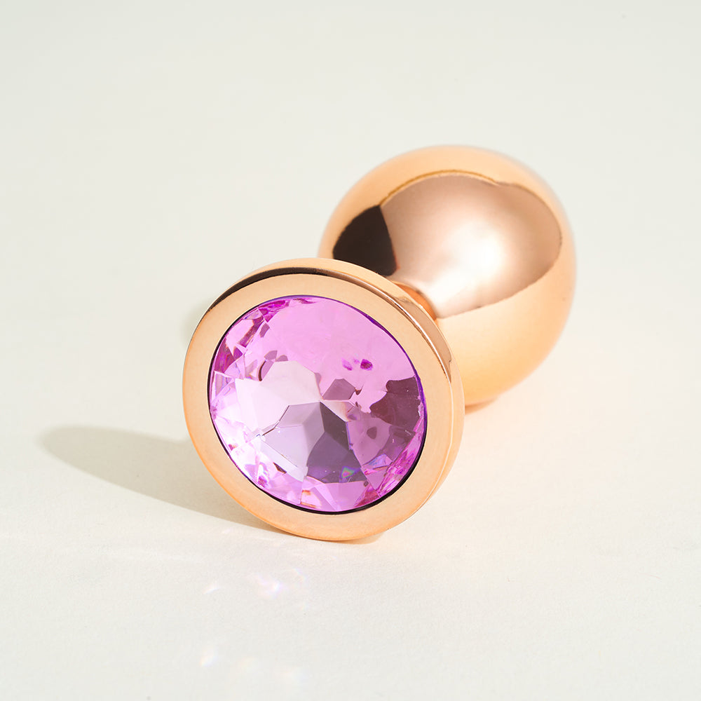 Metal Plug Steel Crystal Pink