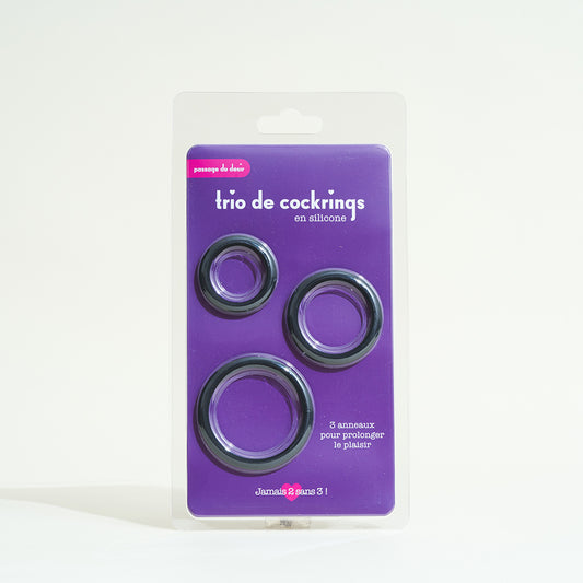 Silicone cockrings trio