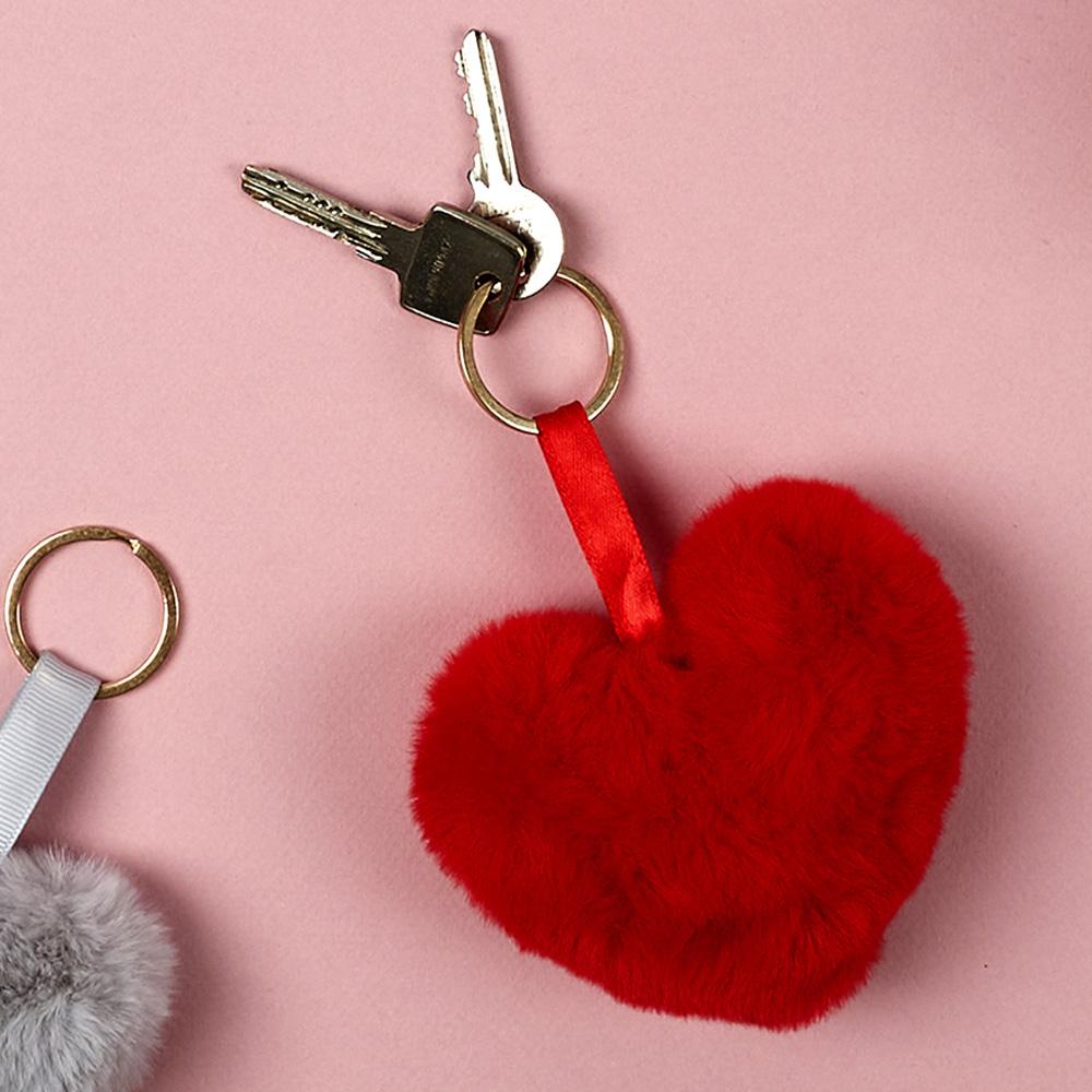 Porte-clés peluche cœur