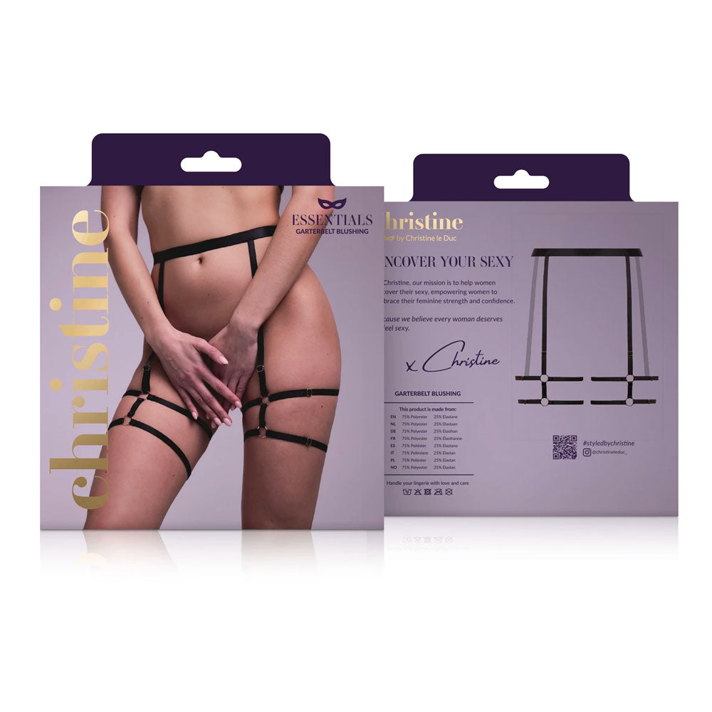 Blushing garter belt Christine Le Duc