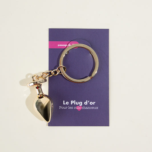 Sleutelhanger gouden plug