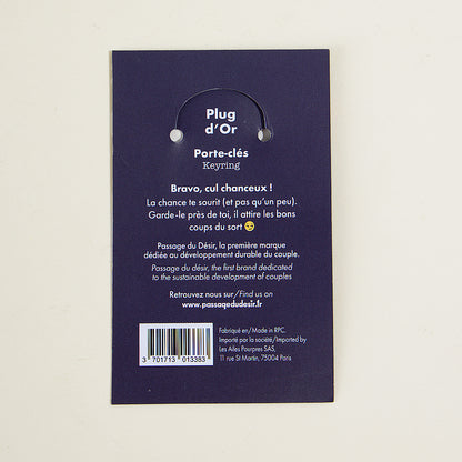 Porte-clé plug d'or
