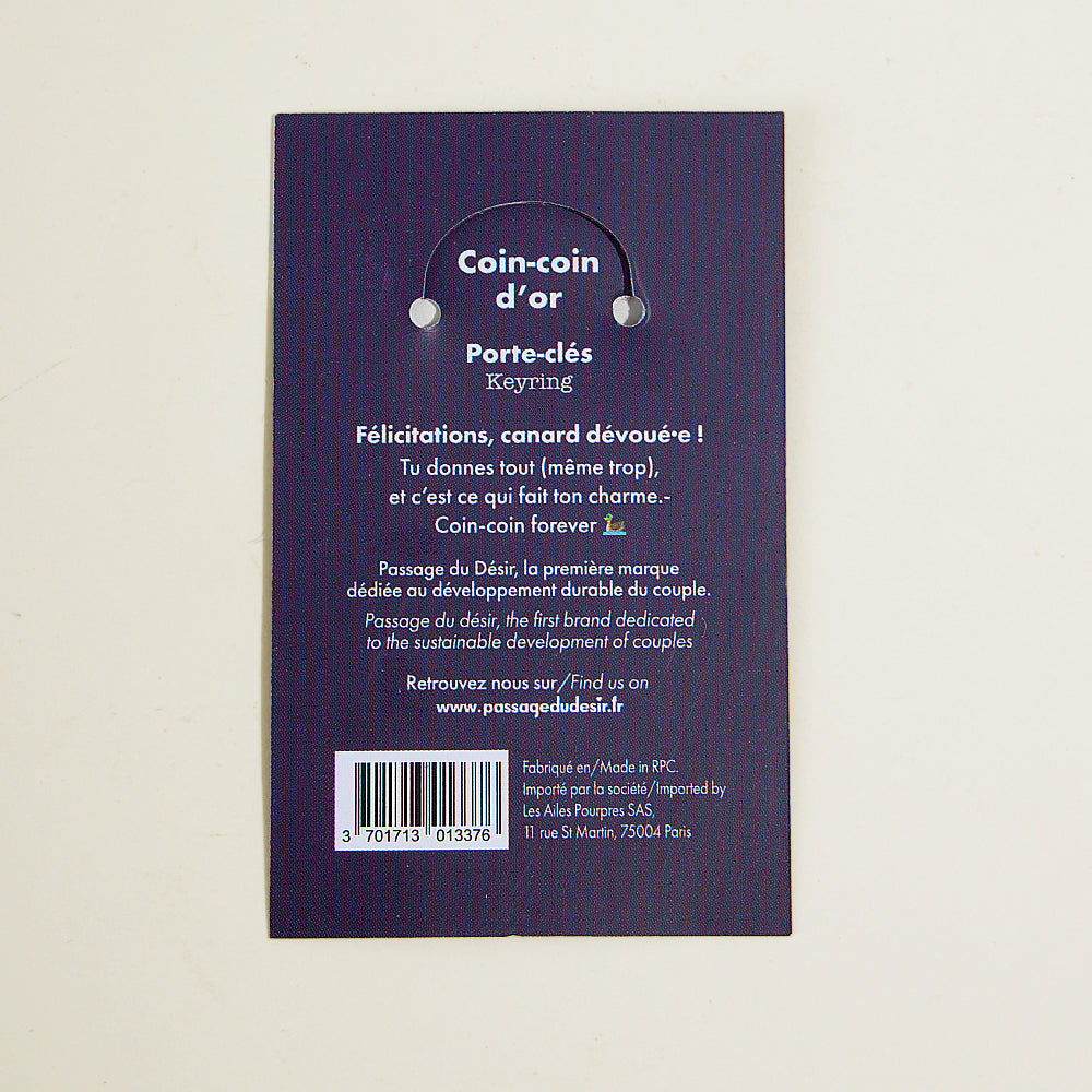 Porte-clé coin-coin d'or