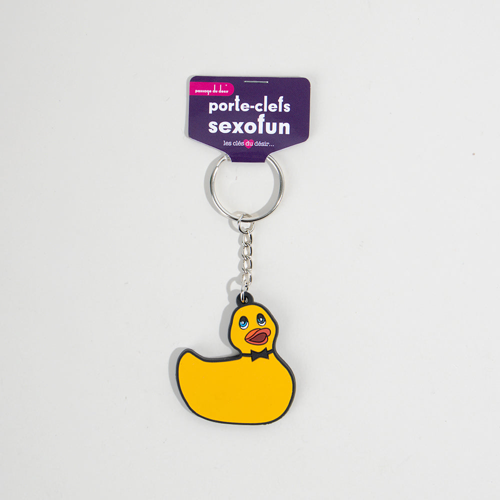 Sexofun emojis or clit keychain - Yellow Duck