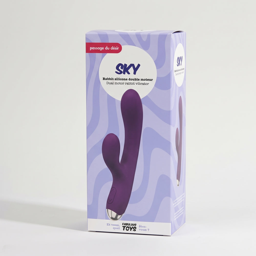 Sky dual-motor silicone rabbit