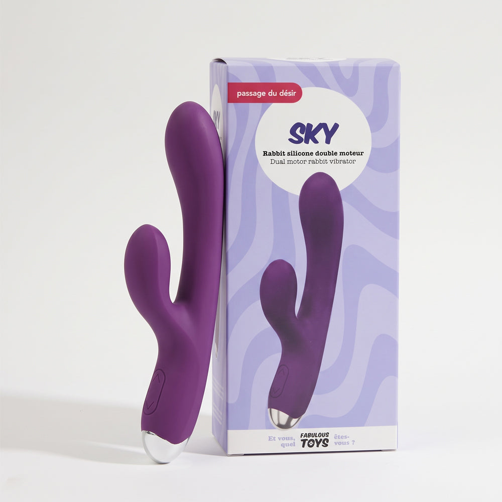 Sky dual-motor silicone rabbit