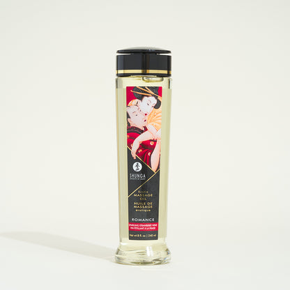 Huiles de massage Shunga - Vin pétillant à la fraise