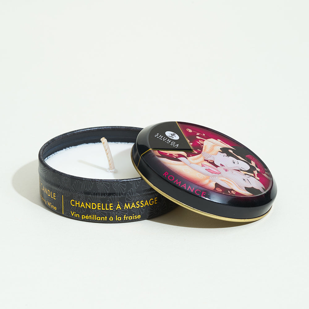 Mini Massage candle light and caress - Strawberry sparkling wine