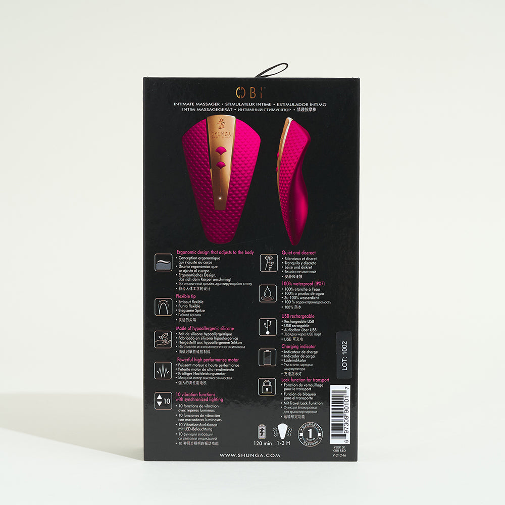 Obi panty vibrator Shunga - Raspberry