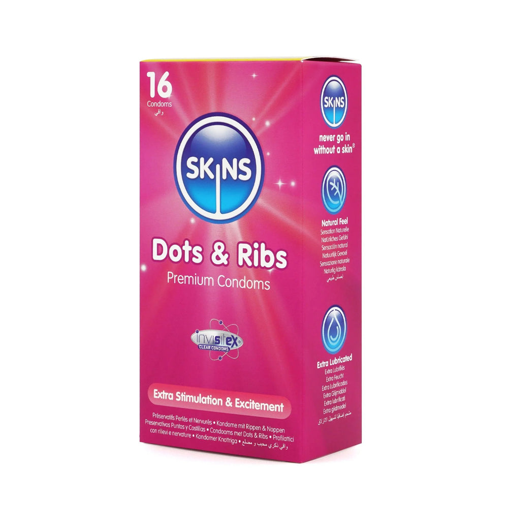 16 Skins Condoms - Ribbed