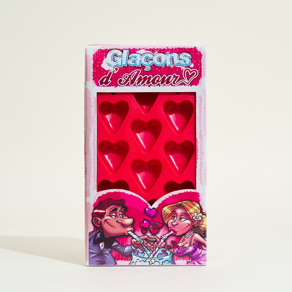 Heart-shaped ice cube tray