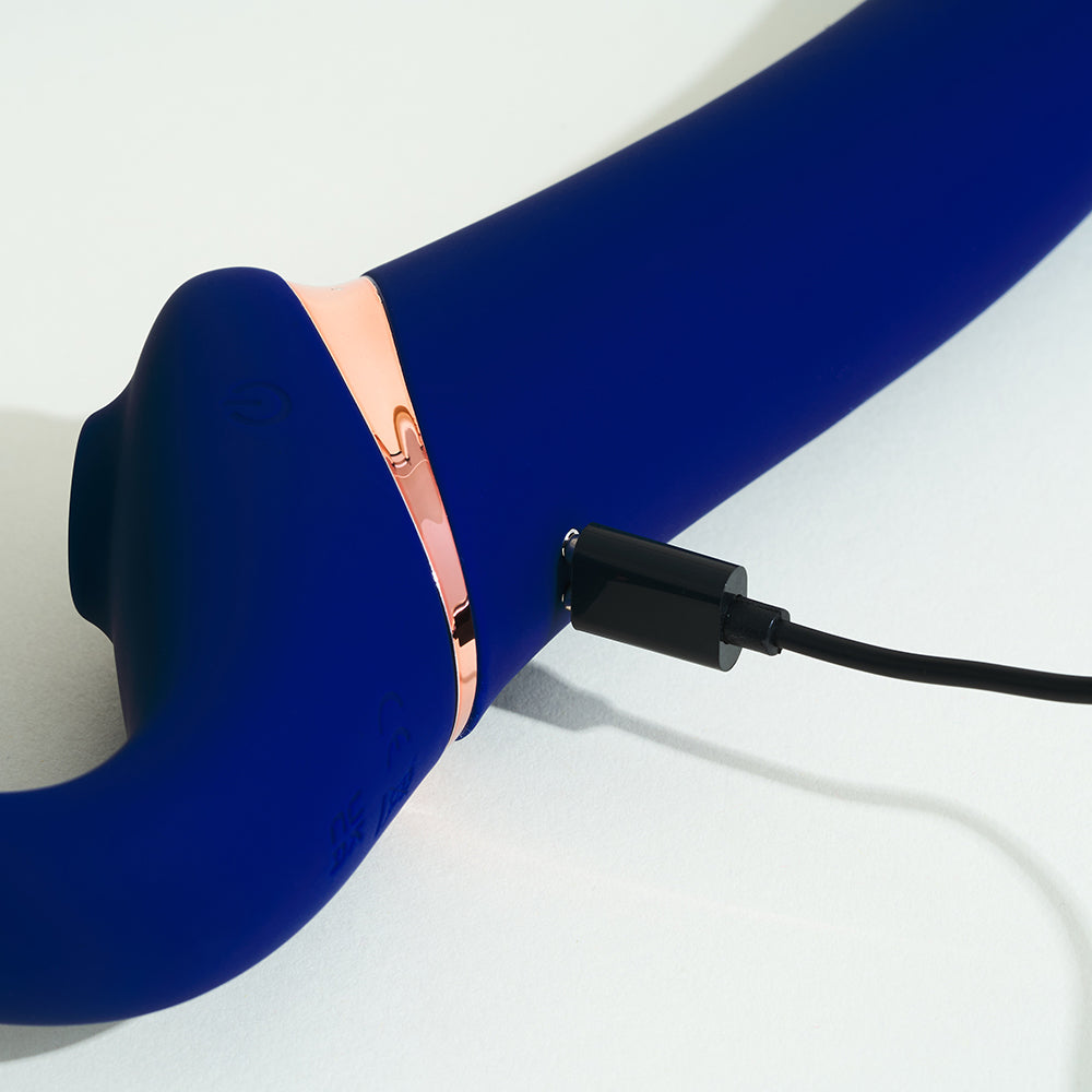 Strap-on Multi Orgasm télécommande - Bleu